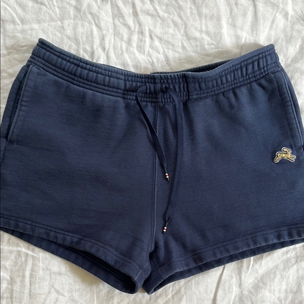 Tracksmith navy lounge shorts